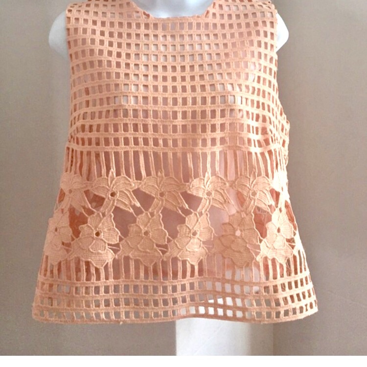 Couture Peach Floral Blouse
